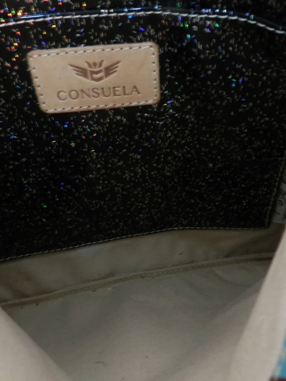 Consuela Sharky Legacy patent leather Crossbody Messenger bag purse zip top